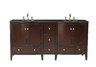 Corona Double Sink Vanity with Black Galaxy Granite Top