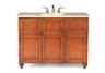 Arthur Single Sink Vanity with Travertine Marble Top