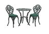 Grape Cast Aluminum Bistro Set Cool Green
