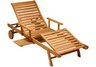 chaise lounger, teak chaise