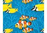 Here Fishy, Fishy!  Extra long, designer shower curtain