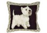 Highland Terrier Needlepoint Pillow