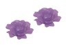 S/2 Glass Rose Votive Holders-Lilac