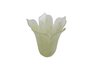Glass Tulip Vase - Lime Stripe