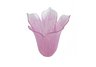 Glass Tulip Vase - Pink Stripe