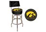 University of Iowa Padded Bar Stool with Back