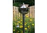 Presidential series hammered nickel coated brass bowl patio torch