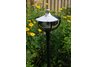 Maui hammered nickel tiki torch with hardwood ground pole