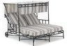 Chelsea Cast Aluminum Double Chaise with Canopy