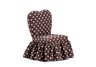Brown and White Polka Dot Sweetheart Chair