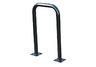 bike rack, commercial bike rack, pad mount, galvanized pad mount, trailside bench, recycled park ben