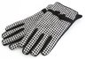 Ladies Black and White Houndstooth Gloves