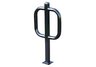 bike rack, commercial bike rack, pad mount, galvanized pad mount, trailside bench, recycled park ben