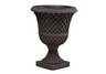Large Rusted Iron Lattice Urn