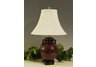 24in Round Oxblood Lamp