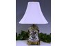 23in  Black and White Floral Lamp