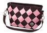 Maggie Bags Chocolate/Light Pink Seatbelt Hobo Bag