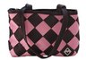 Maggie Bags Chocolate/Light Pink Medium Seatbelt Tote