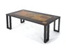 Tiled Slate and Steel Cocktail Table