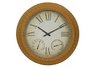 Faux Rattan clock w/ humidity and temperature sundials wall clock