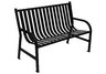 Oakley Slatted Steel Park Bench