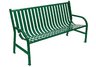 Oakley Slatted Steel Park Bench