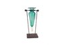 Amphora on Stand w/finials Aqua