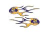 LSU Micro Flame Graphics (set of 2)