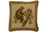 Monkey in Tree Needlepoint Pillow