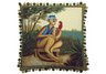 Monkey with Parrot Needlepoint Pillow