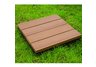Four piece bamboo composite deck tiles