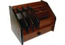 Vertical letter/office supply combo desk organizer