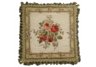 floral needlepoint pillow