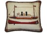 Ocean Liner Needlepoint Pillow
