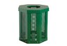 trash receptacle, bike rack, bike, rack,commercial dumpster, park dumpster, campground dumpster, par