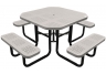 picnic tables, octagonal picnic tables