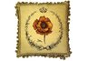 Pansie and Garland Needlepoint Pillow
