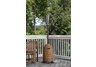 patio flares, lanterns, outdoor heaters