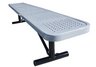 bench, park bench, commercial park bench, 8 ft park bench, park bench with back, perforated bench, b