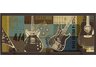 Guitar Collage Plaque with Wooden Pegs