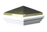 brass post cap, fence post cap, post cap, fence accessories, outdoor accessories, solar post caps, s