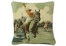 Polo Player Needlepoint Pillow