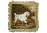 Poodle with Stick Needlepoint Pillow