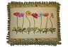 Poppies Floral Needlepoint Pillow