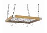 Natural Wood Square Ceiling Kitchen Rack