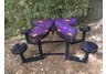 Picnic Table Butterfly 54 purple top with orange dots black legs & seat