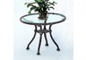 25in Round Cast Aluminum Occasional Table