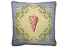 Red Shell Needlepoint Pillow