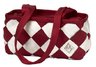 Maggie Bags Dark Red/White Small Seatbelt Tote