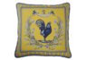 Blue and Yellow Rooster Needlepoint Pillow